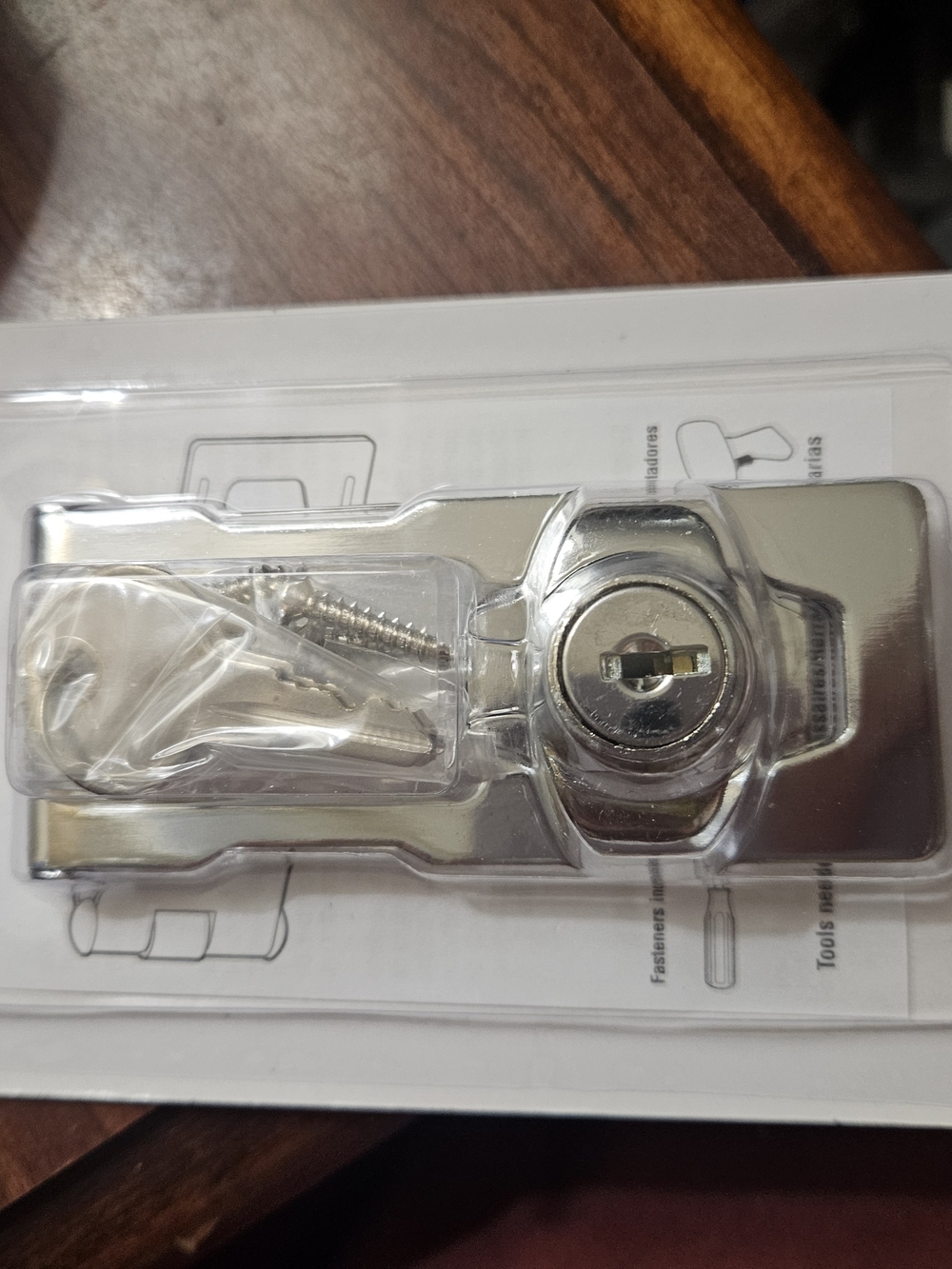 Chrome Window/Cabinet Lock with Keys